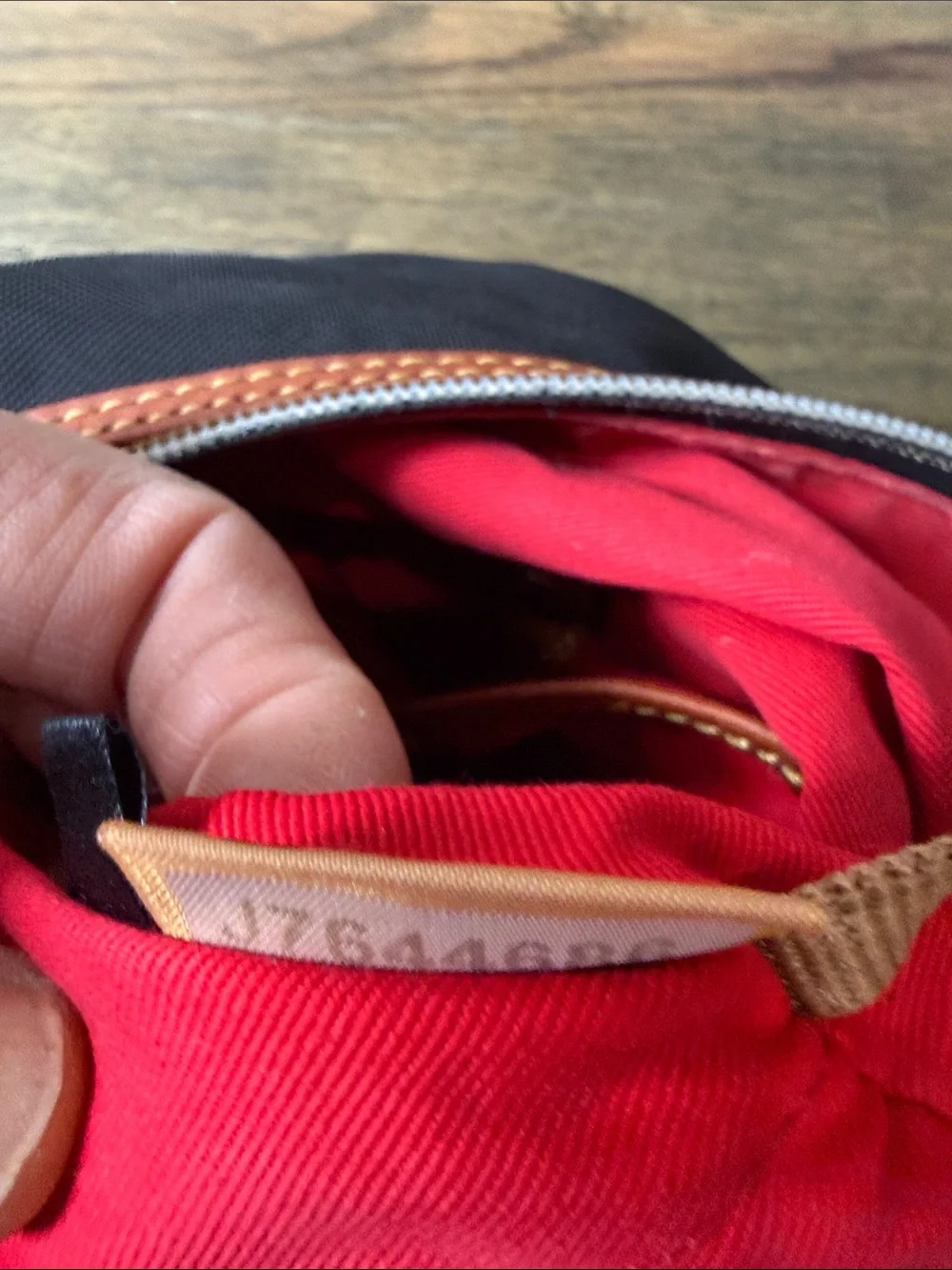Dooney & Bourke vintage Black Nylon Hobo with Brown Leather Trim